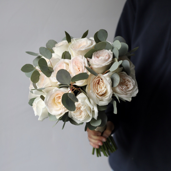 Букет невесты из пионовидных роз Охара - Размер M