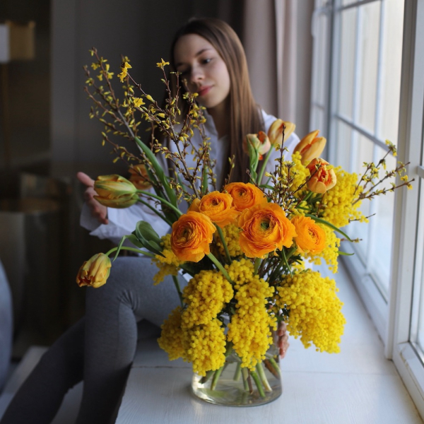 Подписка на цветы "В вазе" (4 доставки)