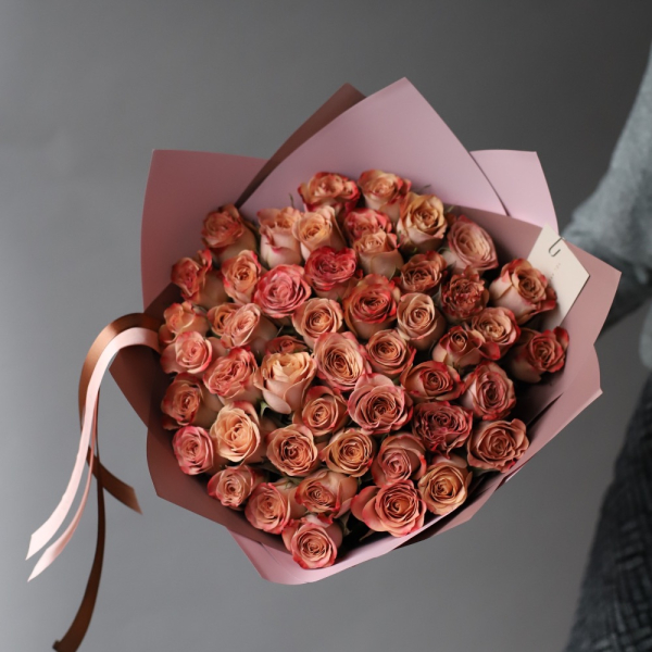 Букет из роз Капучино - 39 роз