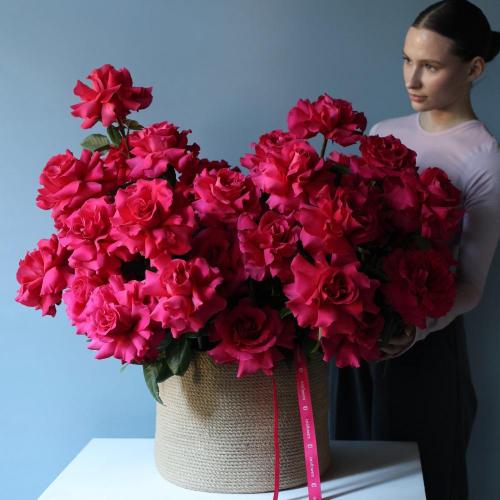 Корзина "Малиновый щербет" -  Размер L