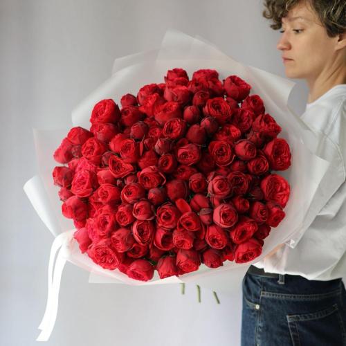 Букет из пионовидных роз Пиано -  47 роз