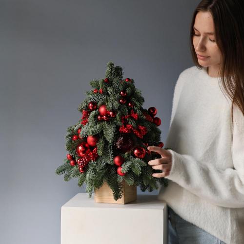 Мини елочка, гамма "Красный бархат"