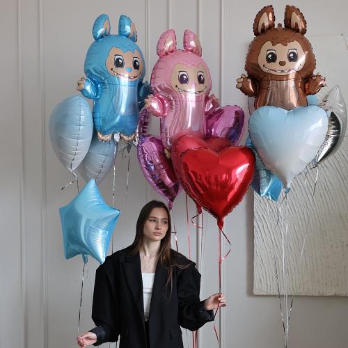 Сет воздушных шаров "Лабубу"