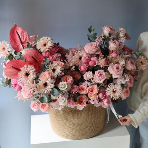 Авторская корзина Розовая -  Размер 2XL