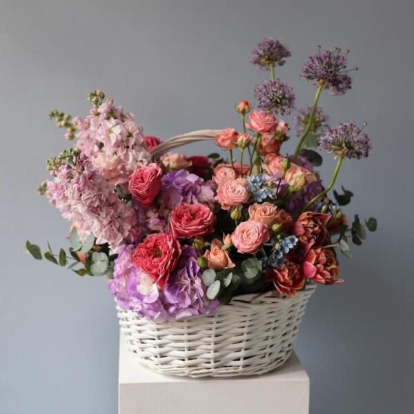 Авторская корзина Сюрприз, яркая - Размер L