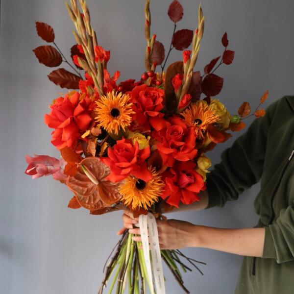 Авторский букет "Сентябрь. Москву рябины красили" - Размер L