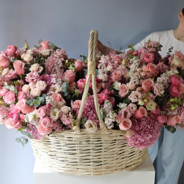 Авторская корзина Розовая - Размер 5XL - 6XL