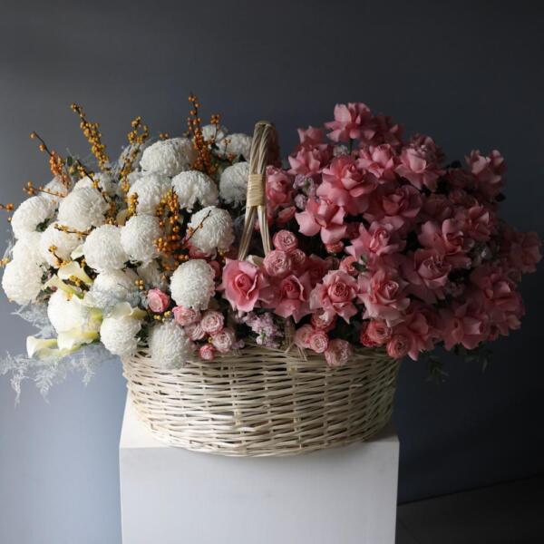 Авторская корзина Розовая - Размер 5XL - 6XL