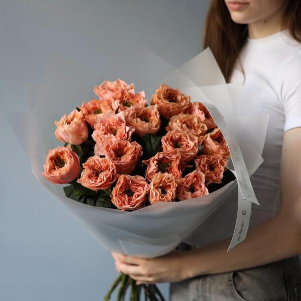 Букет из пионовидных роз Лондон Ай - 19 роз