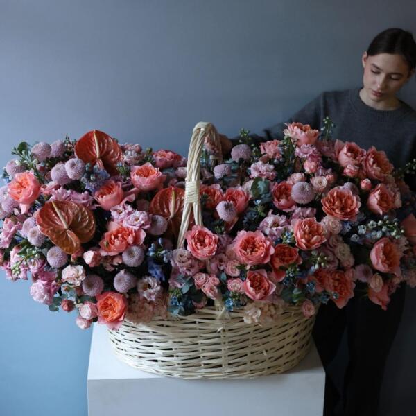 Авторская корзина Акварельная - Размер 5XL - 6XL