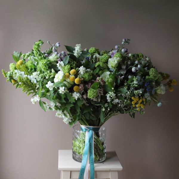 Букет из сезонных цветов в вазе Зеленый - Размер 3XL