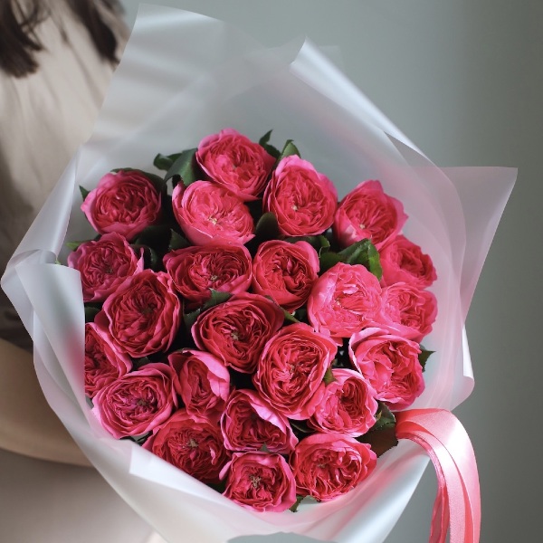 Букет из пионовидных роз Баронесса -  23 розы  