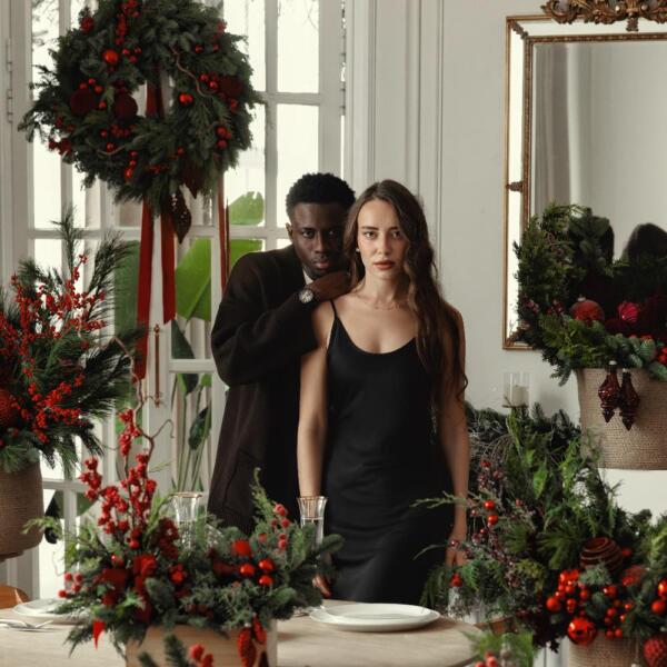 Новогодний сет для дома "Красный бархат"