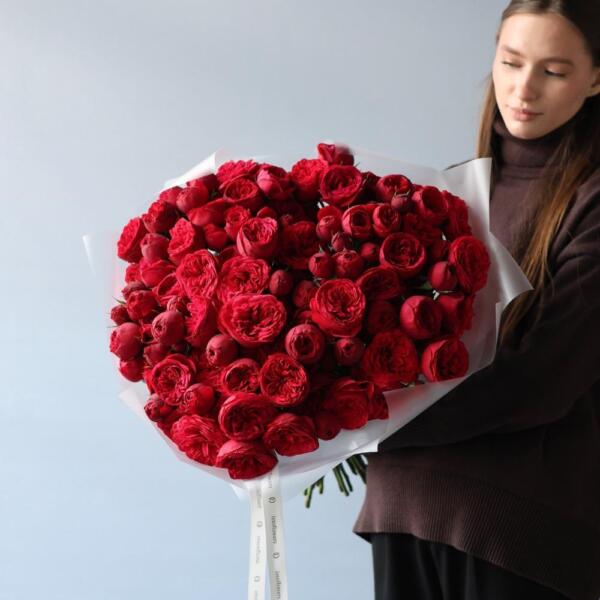 Букет из пионовидных роз Пиано - 35 роз