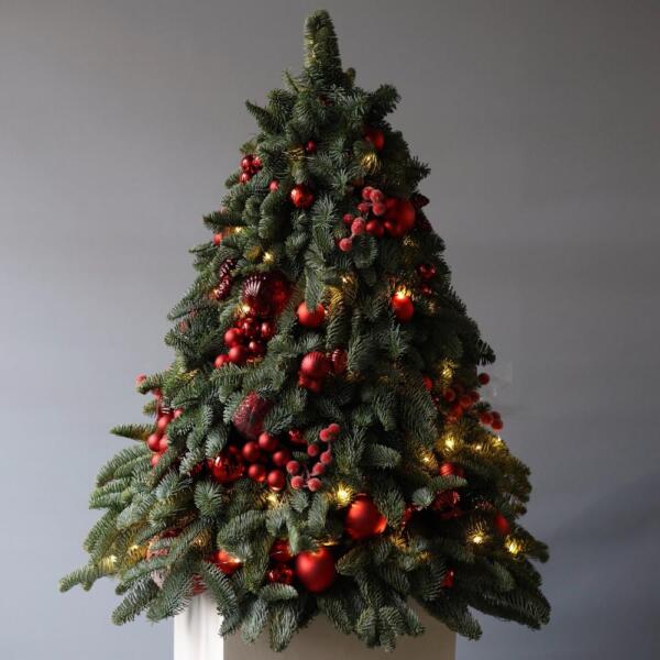 Новогодняя елочка гамма "Красный бархат" -  75 см с Гирляндой 
