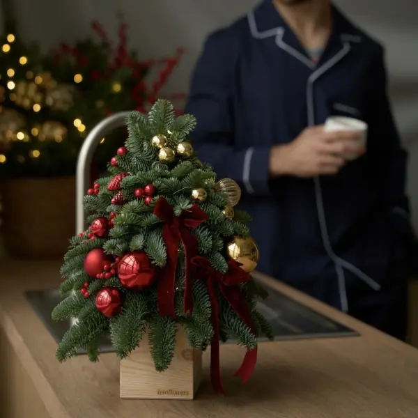 Мини елочка, гамма "Красно-золотая"