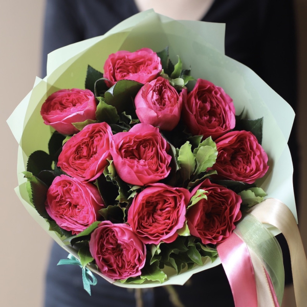 Букет из пионовидных роз Баронесса - 11 роз