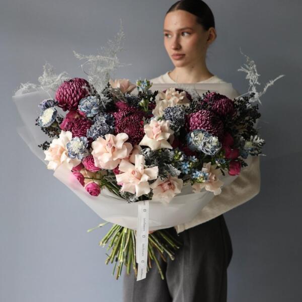 Авторский букет "Ноябрь в тумане" - Размер XL