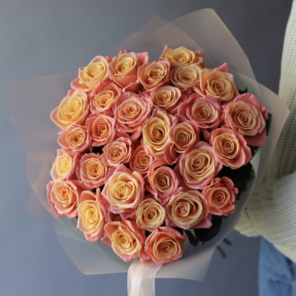 Букет из роз Мисс Пигги - 29 роз