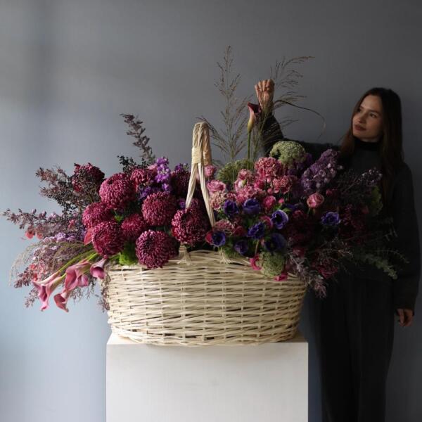 Авторская корзина Лавандовая -  Размер 5XL - 6XL