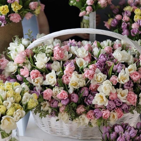 Цветочный сет из тюльпанов "Люби меня по французски" - Размер L