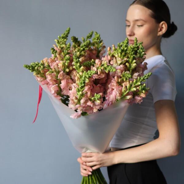 Букет из розового львиного зева - 39 львиных зевов