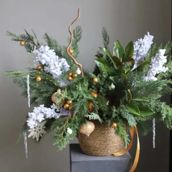 Новогодняя корзина, гамма "Мандариновый пай"