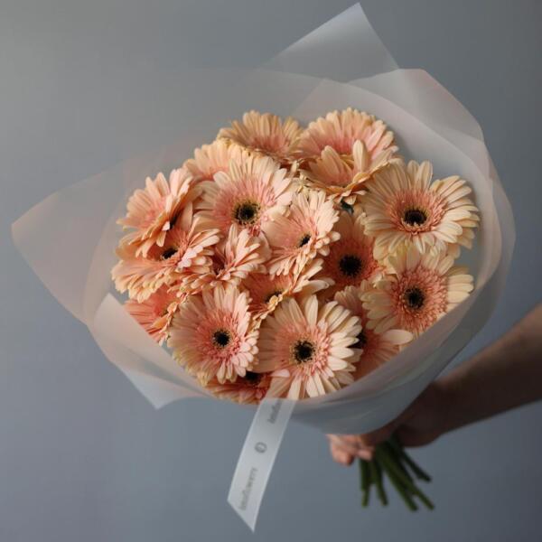 Букет из оранжевых гербер - 19 гербер