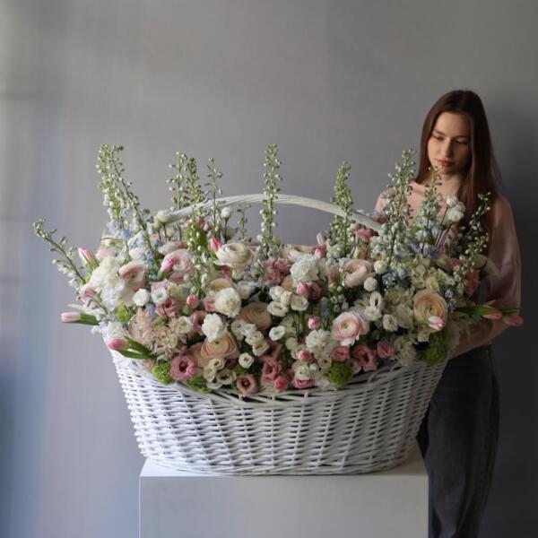 Авторская корзина Белая -  Размер 4XL 