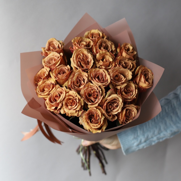 Букет из пионовидных роз Тоффи - 23 розы