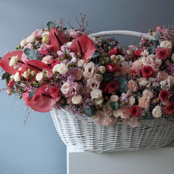 Авторская корзина Розовая - Размер 5XL - 6XL