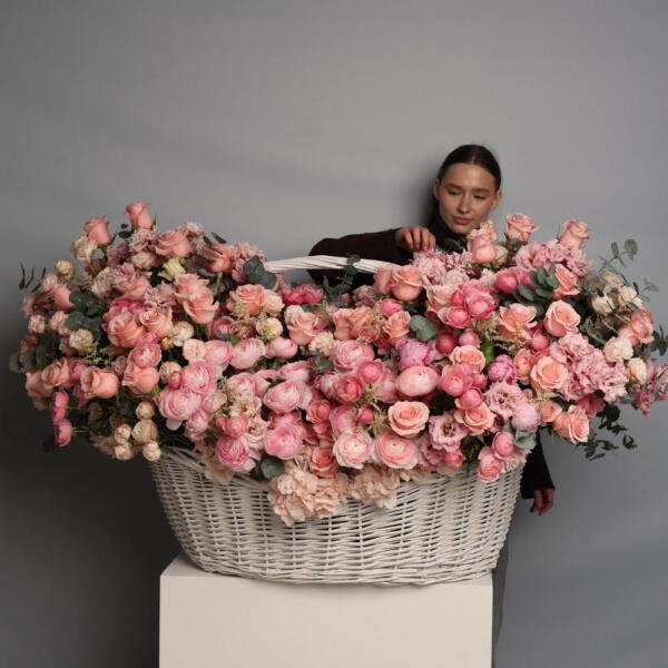 Авторская корзина Розовая - Размер 6XL