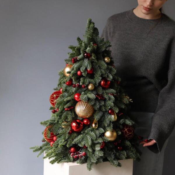 Новогодняя елочка гамма "Красно-золотая" - 55 см