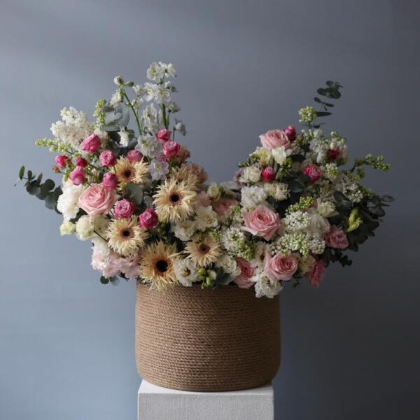 Авторская корзина Акварельная - Размер L