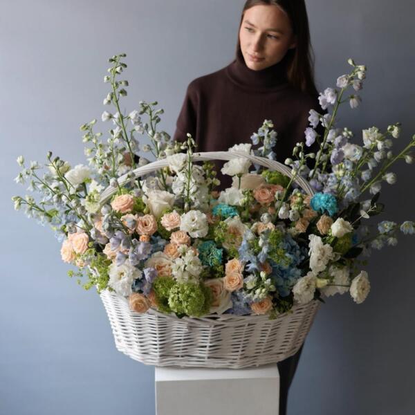 Авторская корзина Небесно-голубая - Размер XL